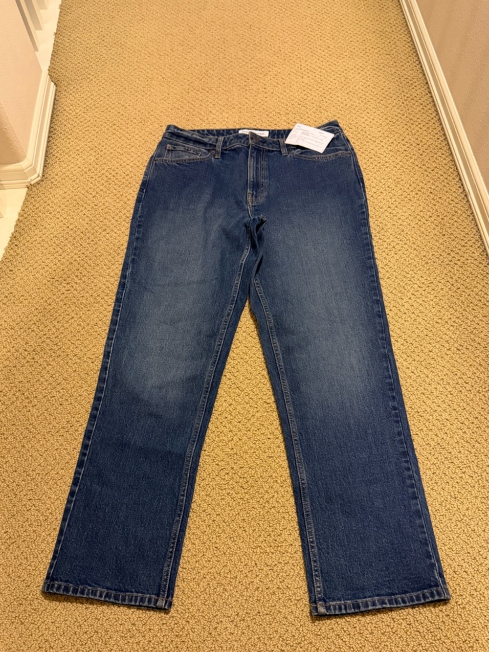 Amazon Essentials Low Stretch High Rise Vintage Straight Jeans (Women’s Size 10)